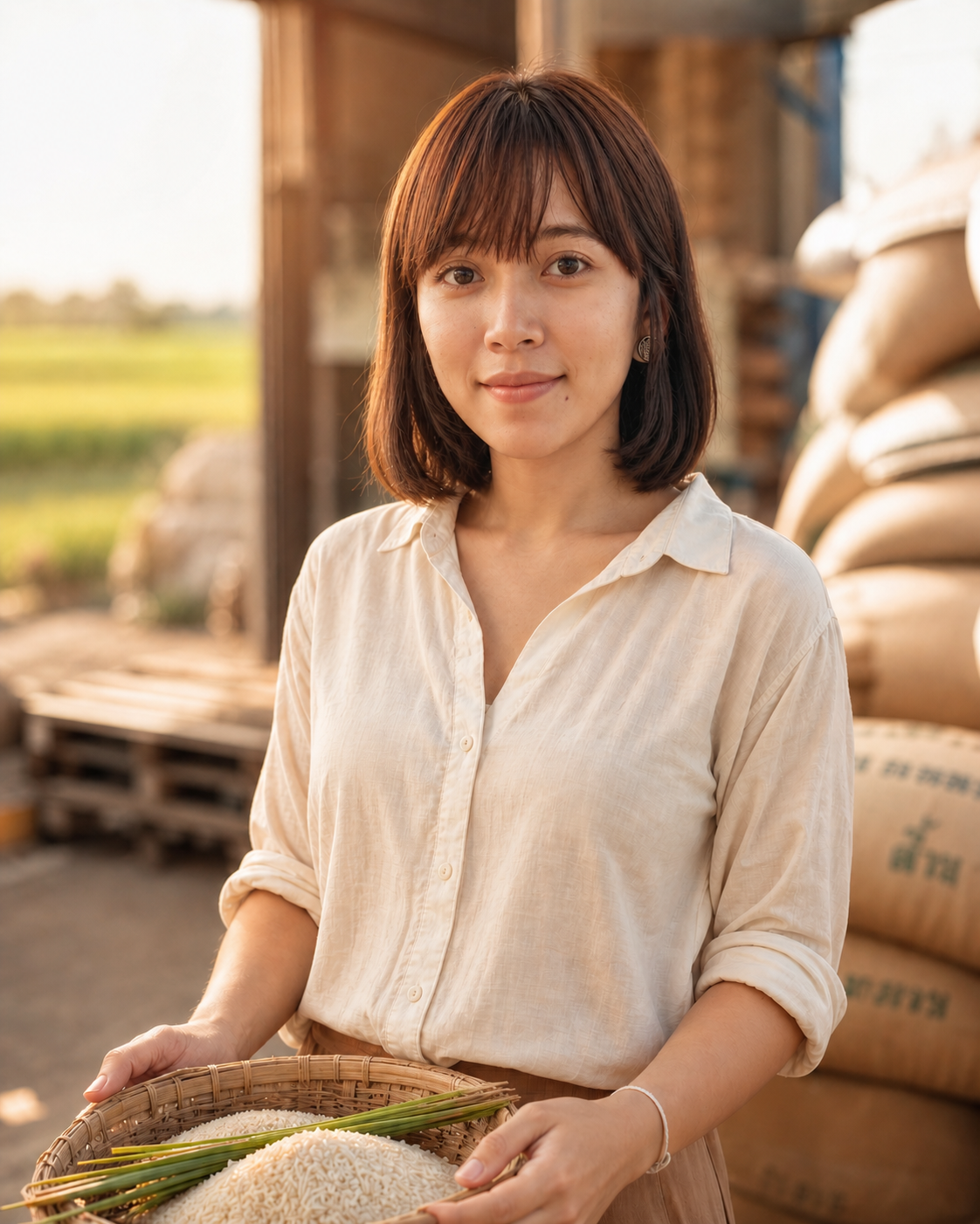 Somsom — From Ratchaburi, mushroom farm family, restaurant background